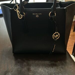 Michael Kors Kris Pebble Embossed Leather Medium Satchel Bag